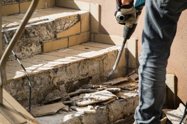Concrete Stair Demolition in Norwalk